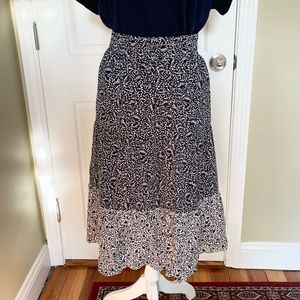 Ann Taylor Factory NWT Navy & White Floral Skirt